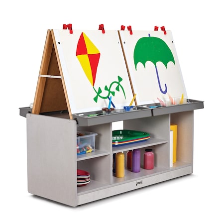 Jonti-Craft Rainbow Accents 4 Station Art Center, Gray 0294JCWW000
